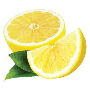 Sliced lemons