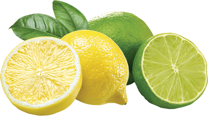 Fresh lemons and limes