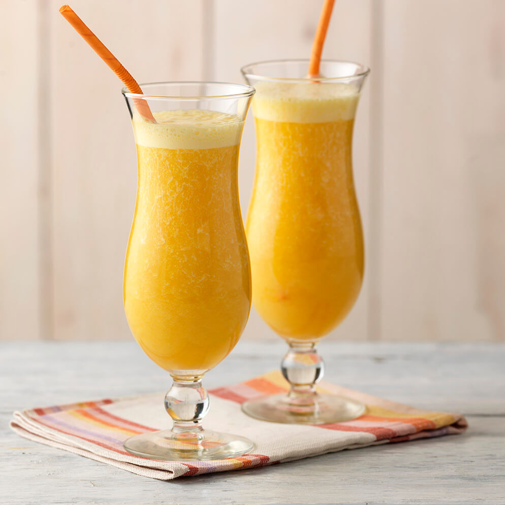 Recette avec du ReaLime : Boisson veloutée à la pêche dans des verres